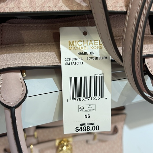 MICHAEL KORS Hamilton Small Logo Satchel Crossbody Bag 
Powder Blush 
NWT - Picture 8 of 8